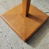 Art deco floor lamp Mazda chrome opaline wood