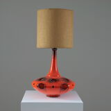 Orange ceramic lamp, 1970s