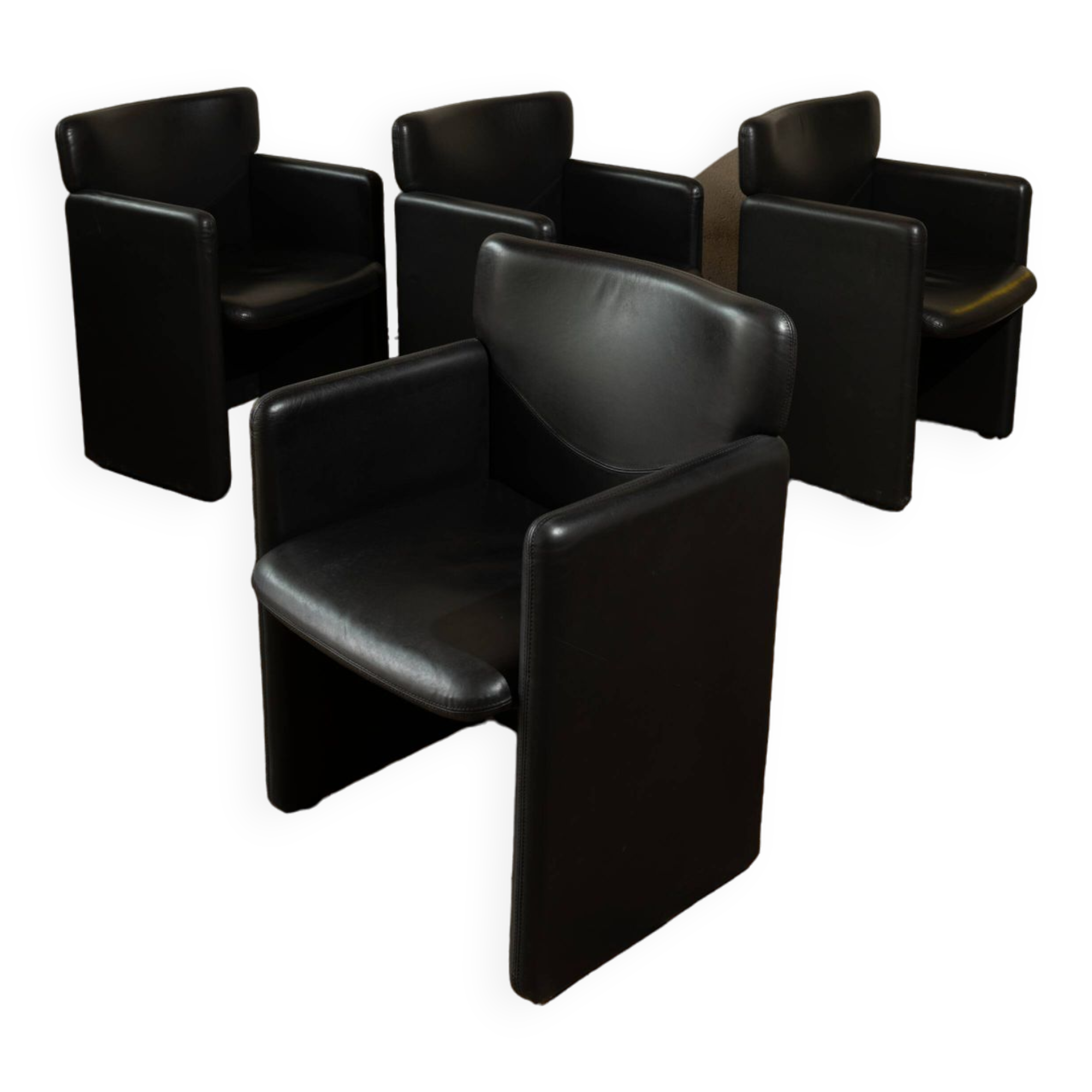"Centro Progetti Tecno, Suite de quatre fauteuils "PS148"