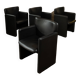 "Centro Progetti Tecno, Suite de quatre fauteuils "PS148"