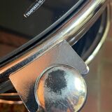 Vintage Leitmotiv Swivel coffee table in chromed metal and glass, Netherlands 1970-1980