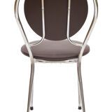 6 chairs Soudexvinyl chocolate, vintage 1970