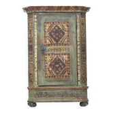 Cabinet de mariée peint en art populaire rustique antique 1842