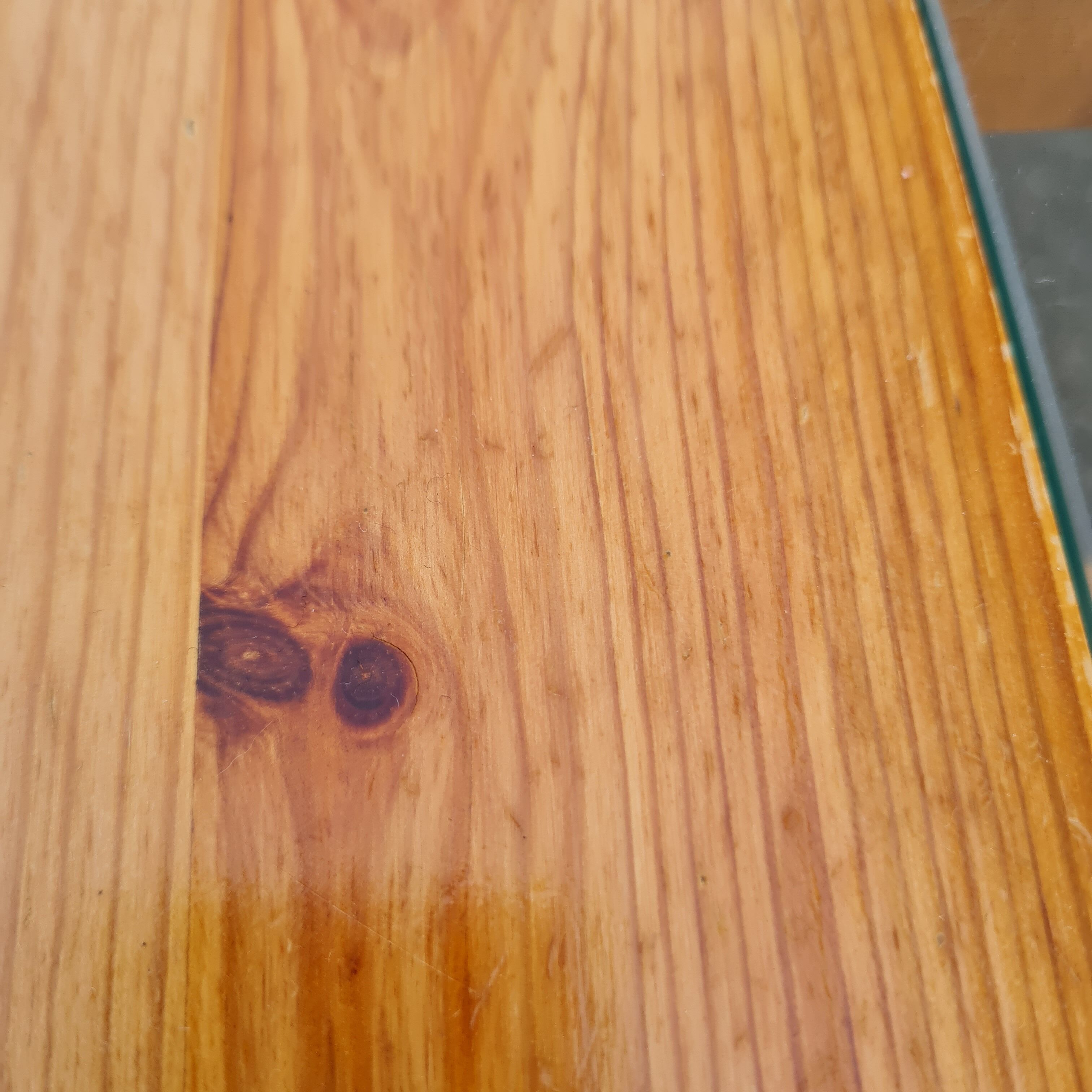 Italian coffee table in pine and glass