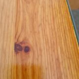 Italian coffee table in pine and glass