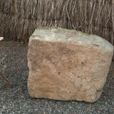 Old trough square stone tray of the 19th
