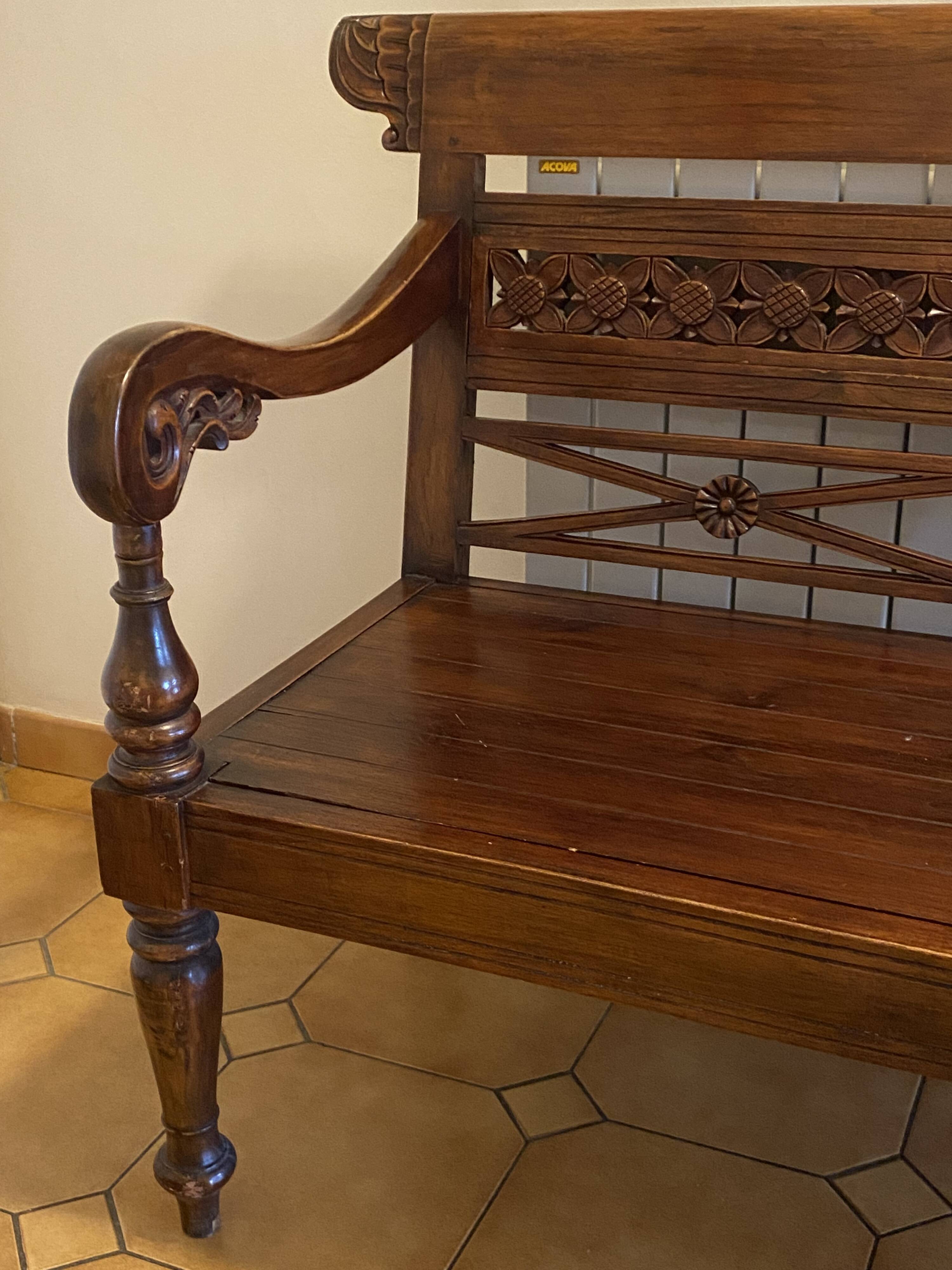 Indonesian wooden bench