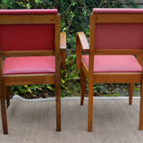 Suite of 4 chairs vintage bridge