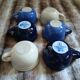 6 antique Émile Henry cups