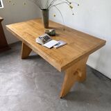 Table, mobilier de montagne en hêtre, 1950