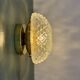 Vintage square globe wall or ceiling light in moulded glass