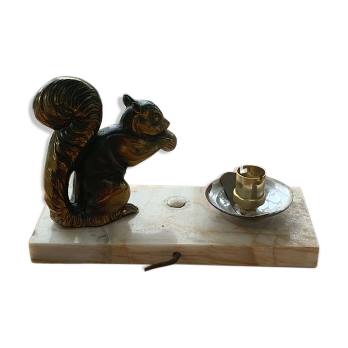 Vintage squirrel table lamp 1950