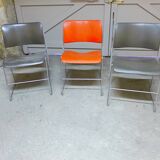 3 chaises Design D. ROWLAND 1964 HOWE 40-4