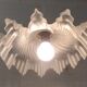 Pleated glass lampshade - mid 20th century
