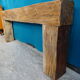 Brutalist console solid oak