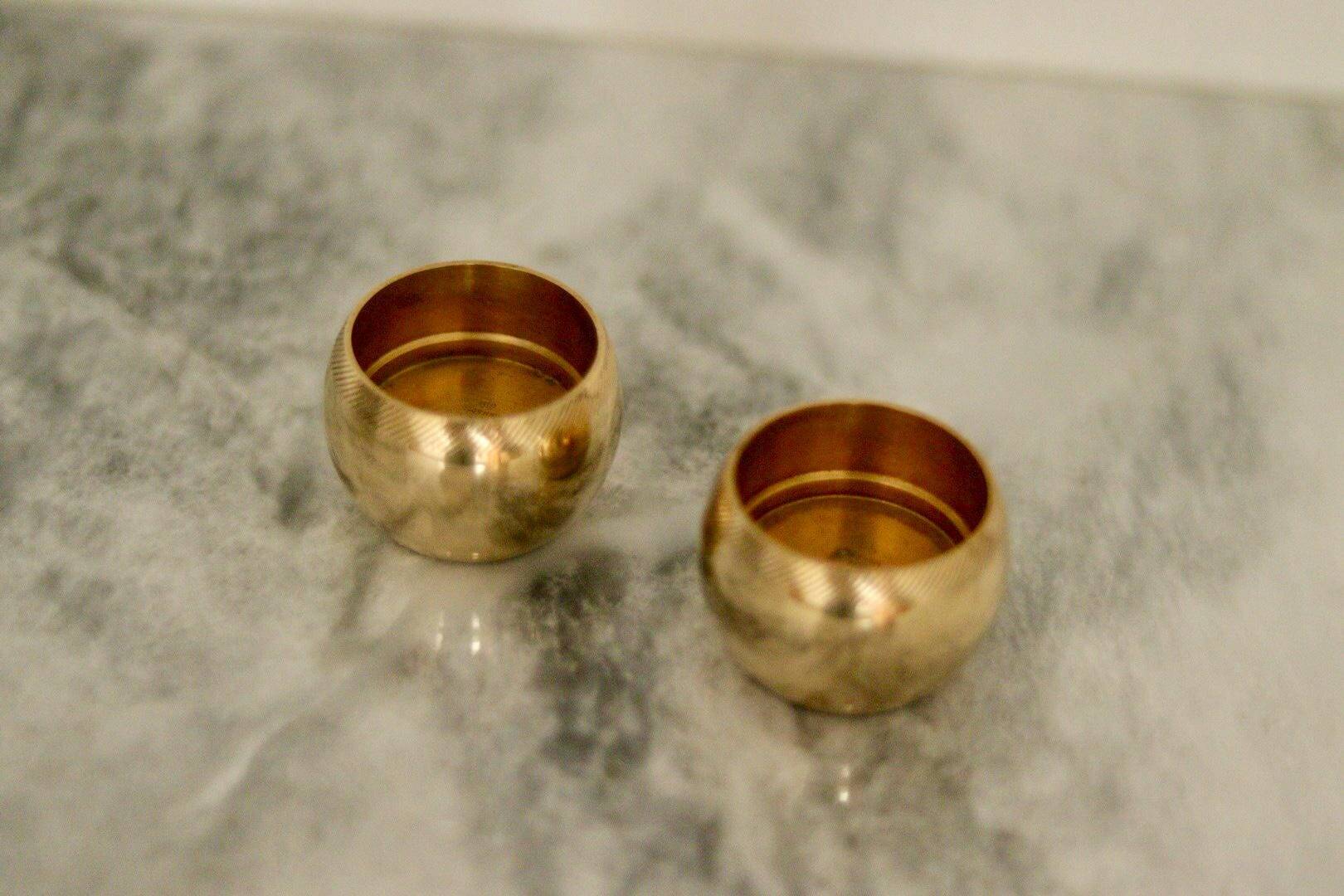 Pair of Swedish brass candlesticks from the mid-century by Skultuna.