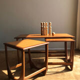 Sets of 3 teak coffee tables edition G plan from the 1960s.