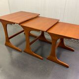 Teak nesting tables set of 3 circa 1960