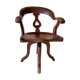 Fauteuil de marin en teck pivotant