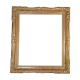 Old frame louis XV style gilded stucco wood 62.5x55 foliage 50.9x43.5 cm SB