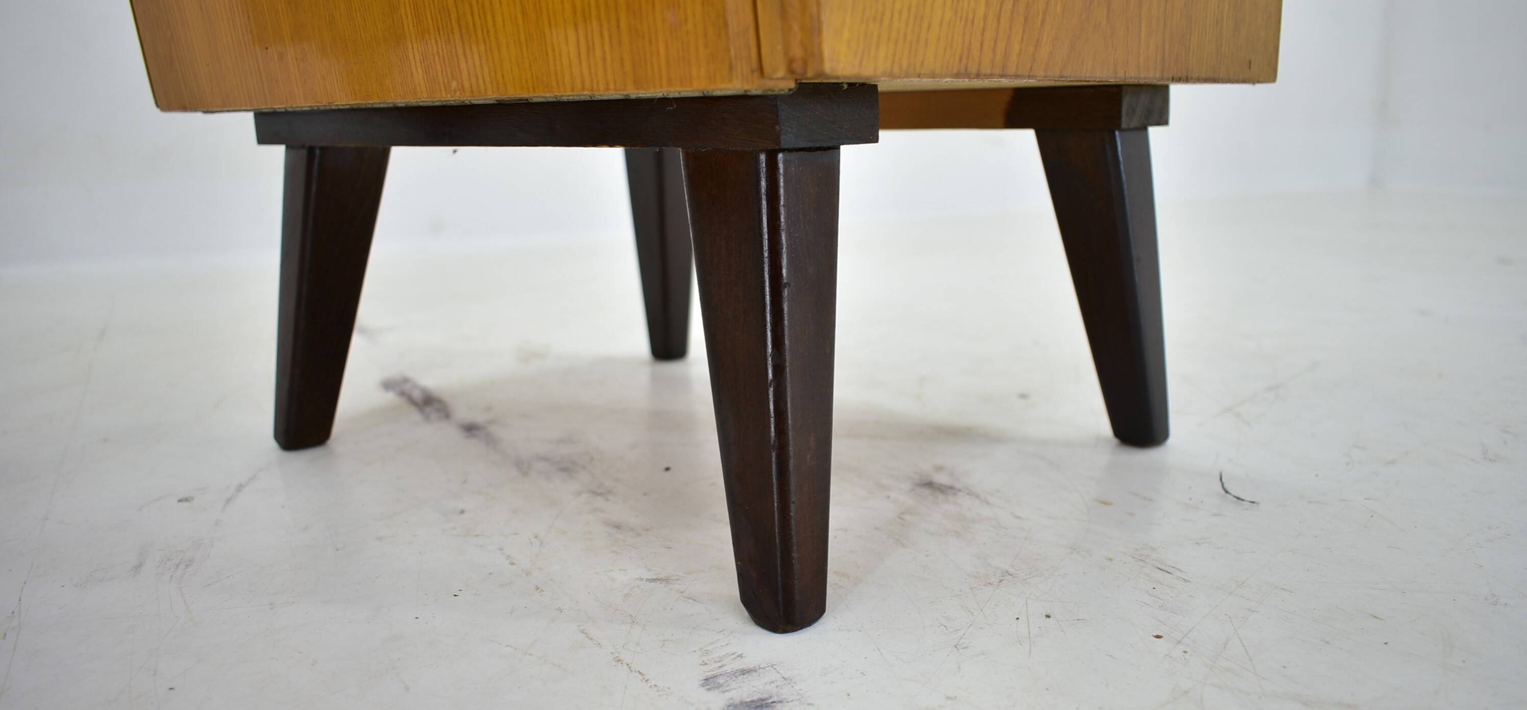 1960s pair of midcentury bedside tables by Mojmir Požár, Czechoslovakia