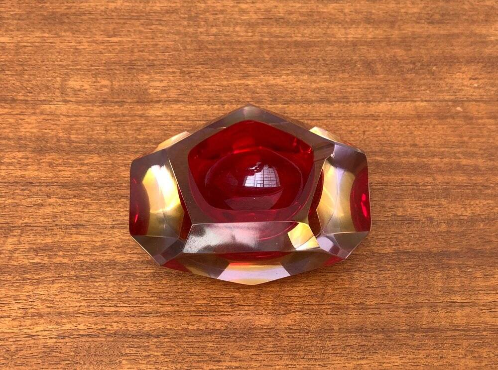 Vintage Italian Sommerso glass candlestick or ashtray