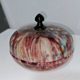 Coloured crystal bonbonnière Art Verrier Saint Louis