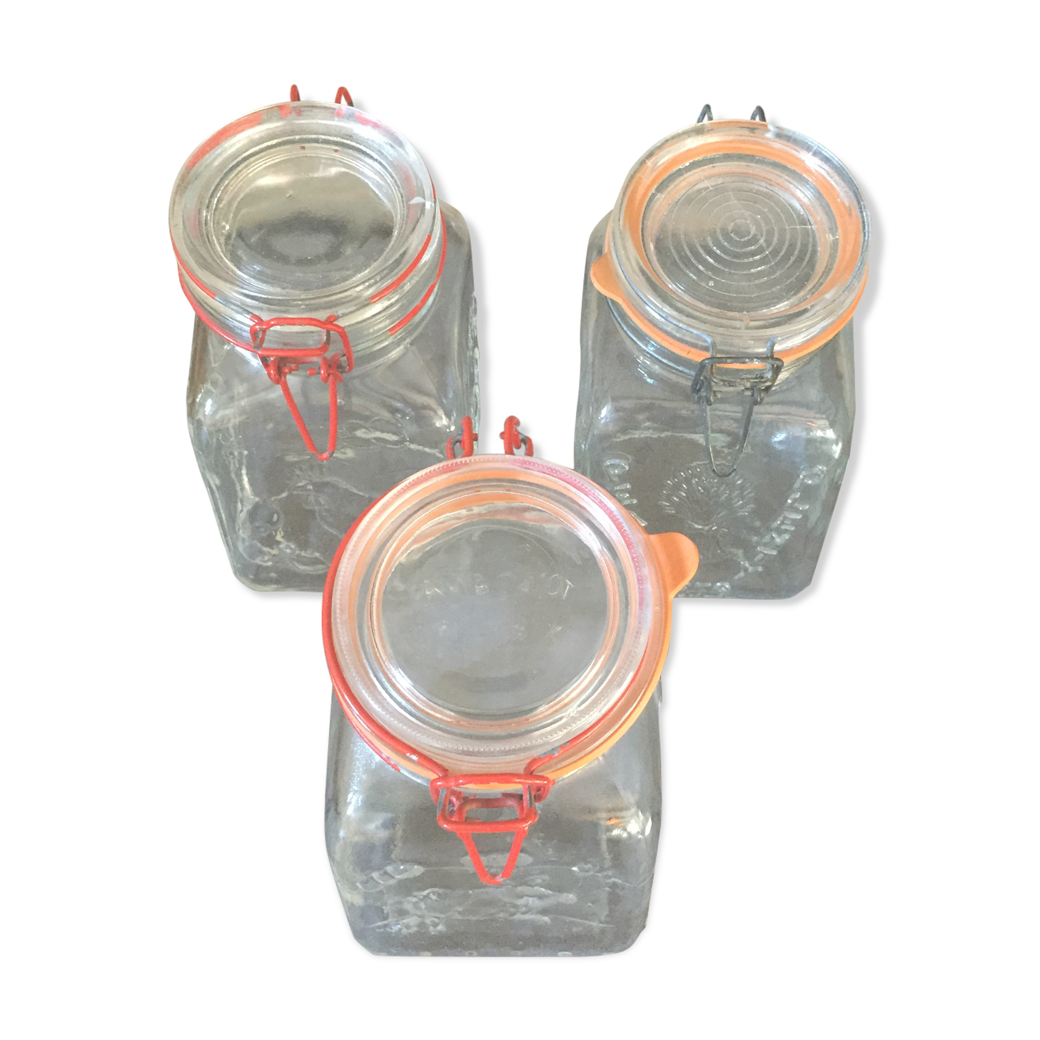 EZOWare Bocaux De Rangement En Verre Borosilicate Avec Couvercle Hermétique En Bois De Bambou