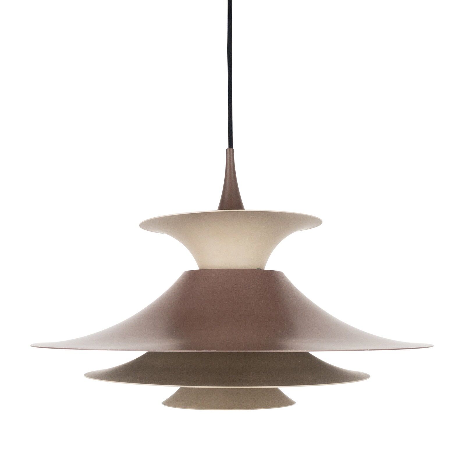 Danish vintage pendant lamp Radius by Erik Balslev, Fog og Morup, 1977