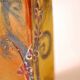 Studio terracotta vase, glazed, hand-painted 1970