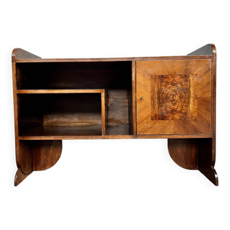 Art Deco shelf in wood and burl