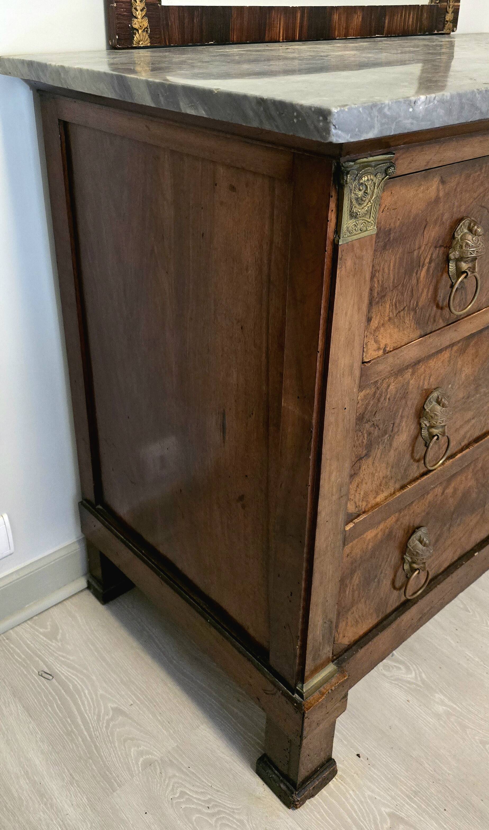 Commode et miroir d’époque Empire