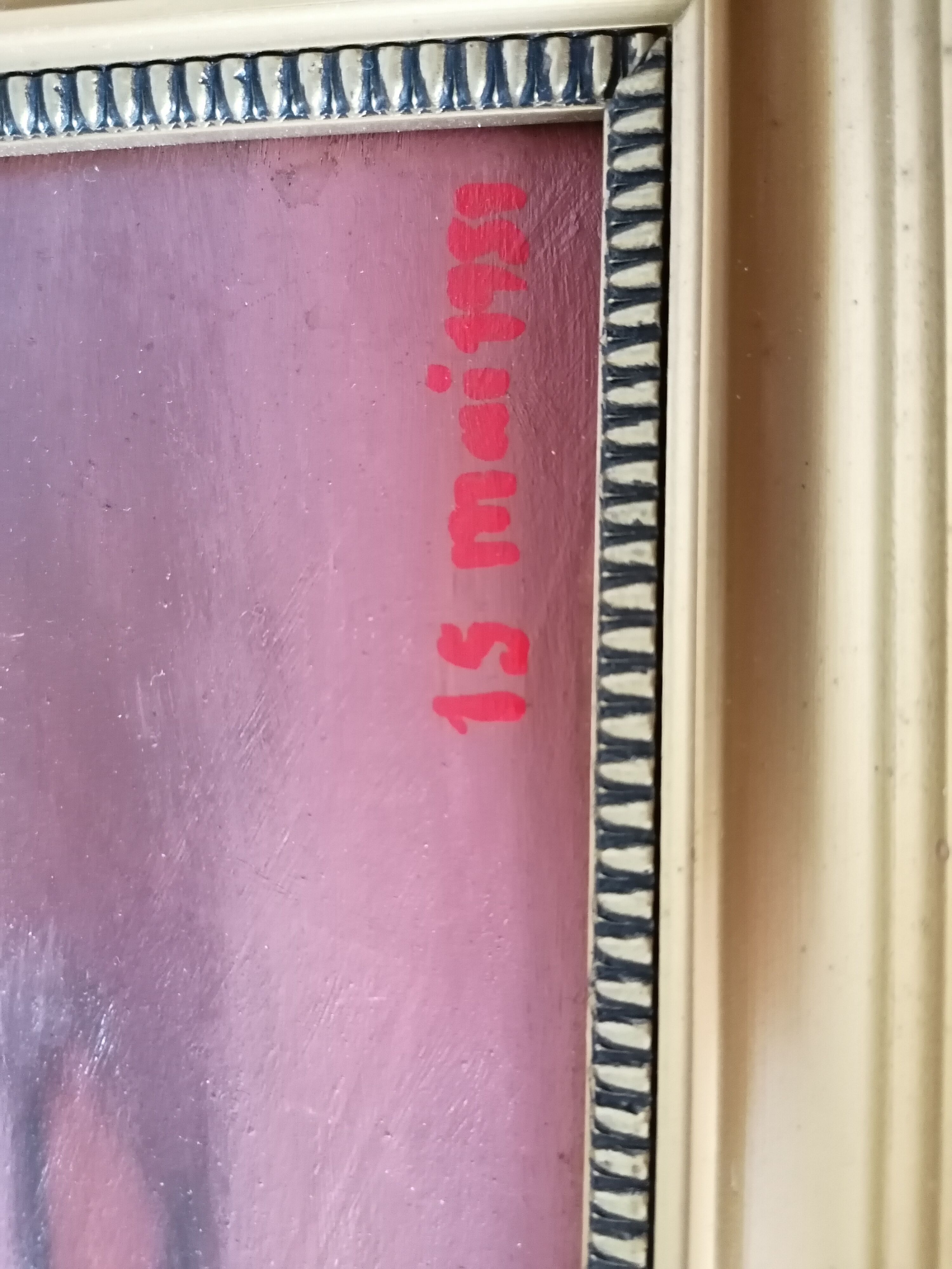 Painted painting on wood