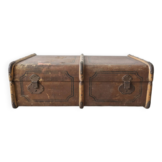 malle paquebot ancienne, valise en bois années 1920, rangement vintage