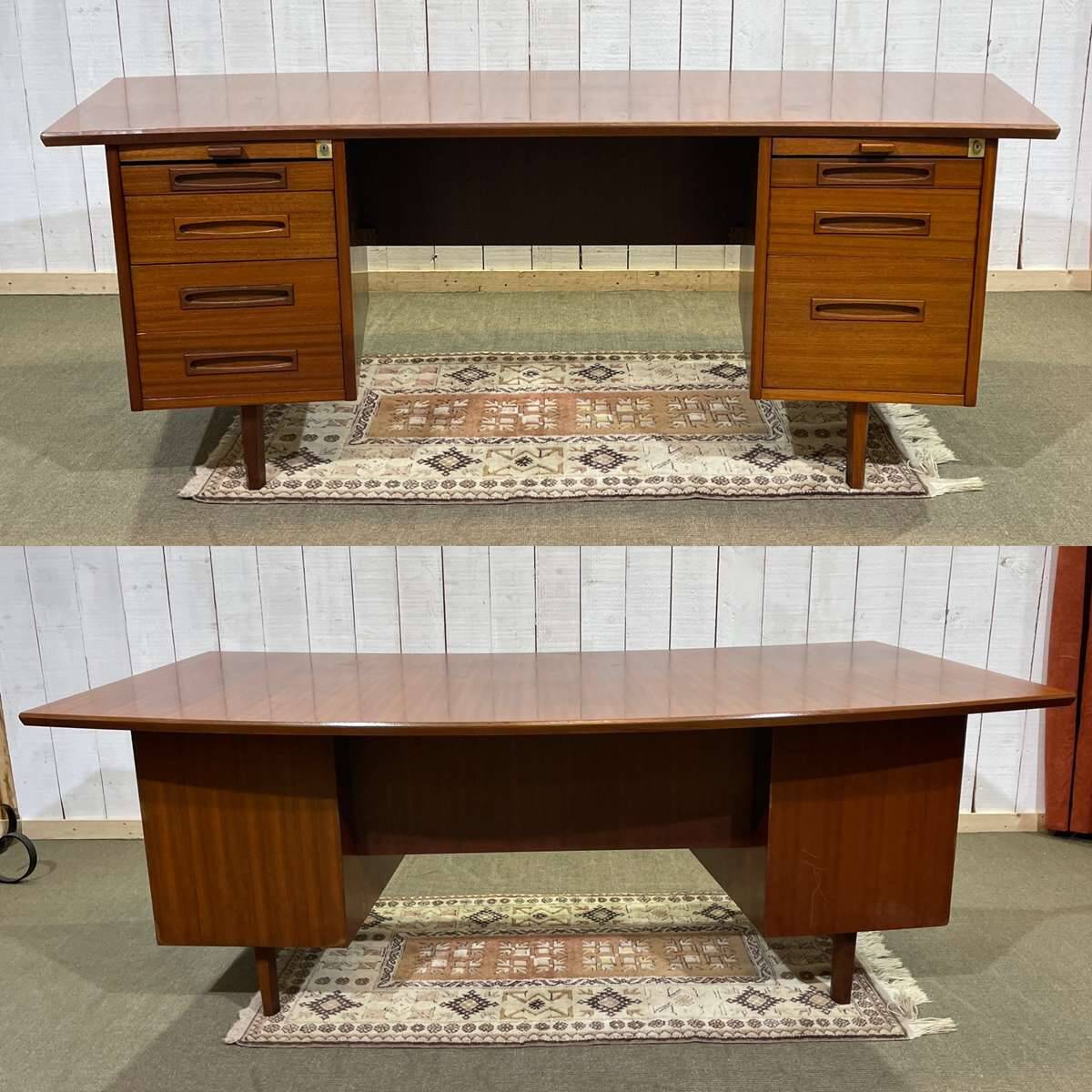 1960s mahogany executive desk - can be dismantled into 3 parts