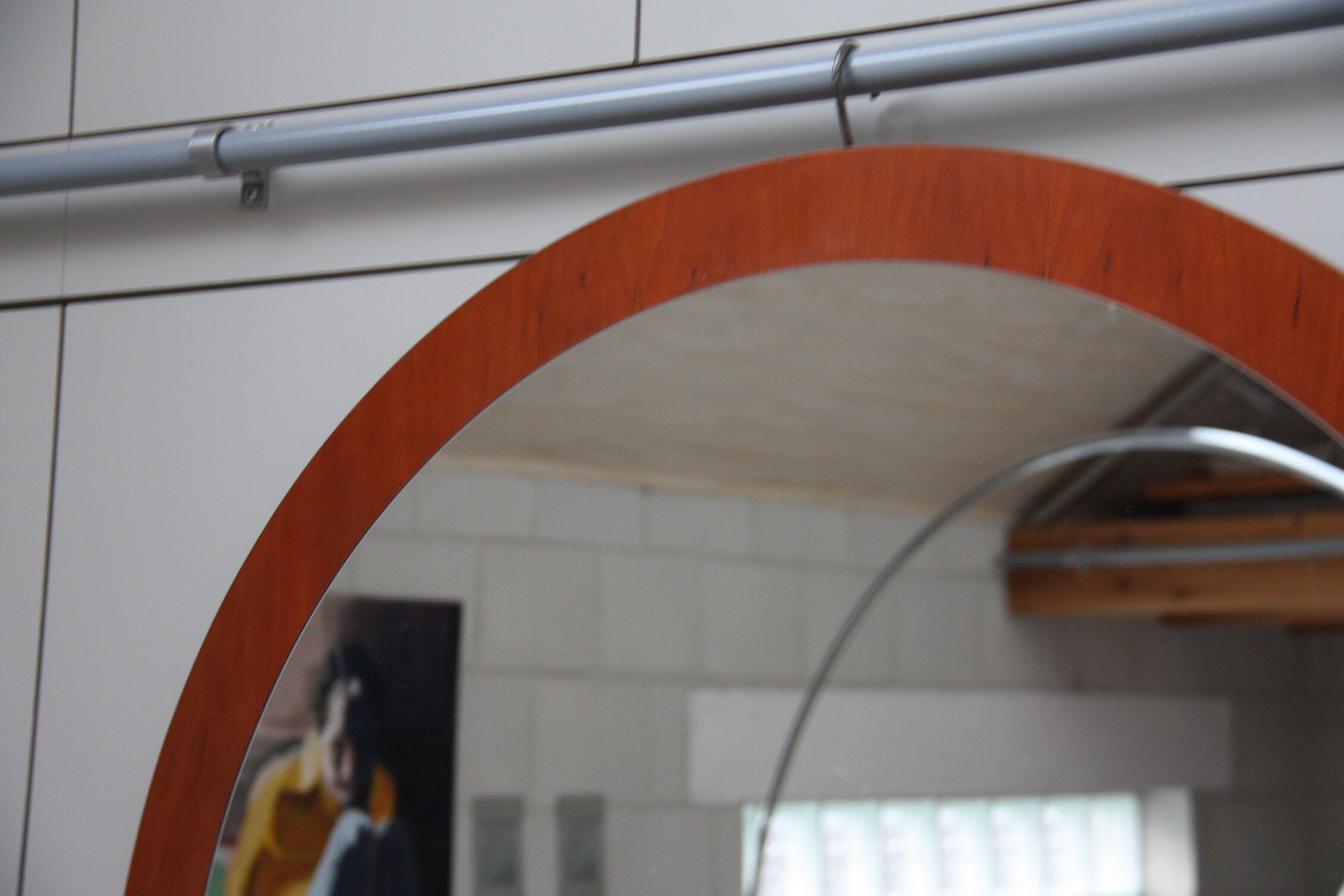 Danish teak 60s mirror diameter 100cm