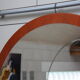 Danish teak 60s mirror diameter 100cm