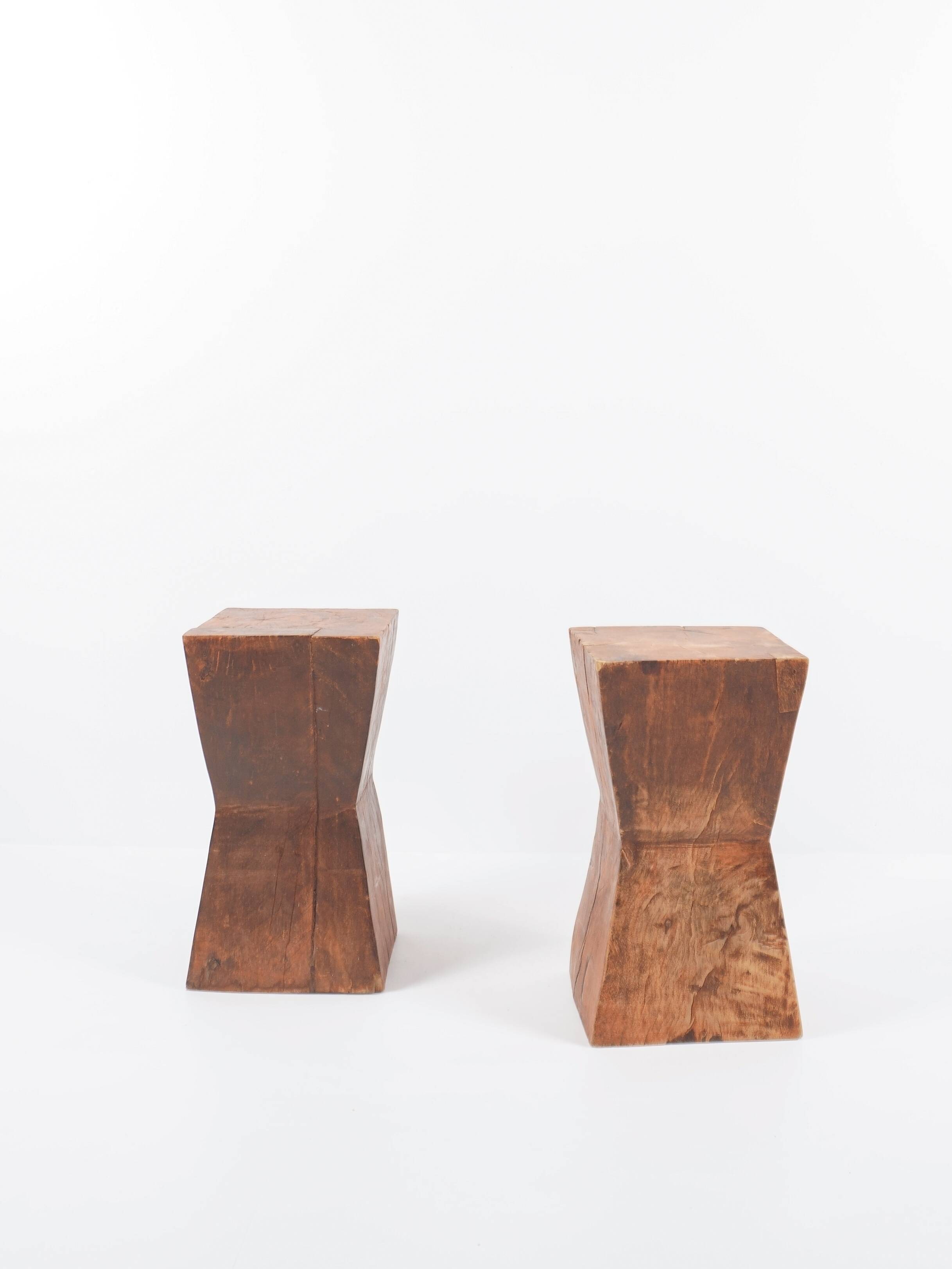 Pair of side tables from around 1950 in the style of Christian Liaigre.