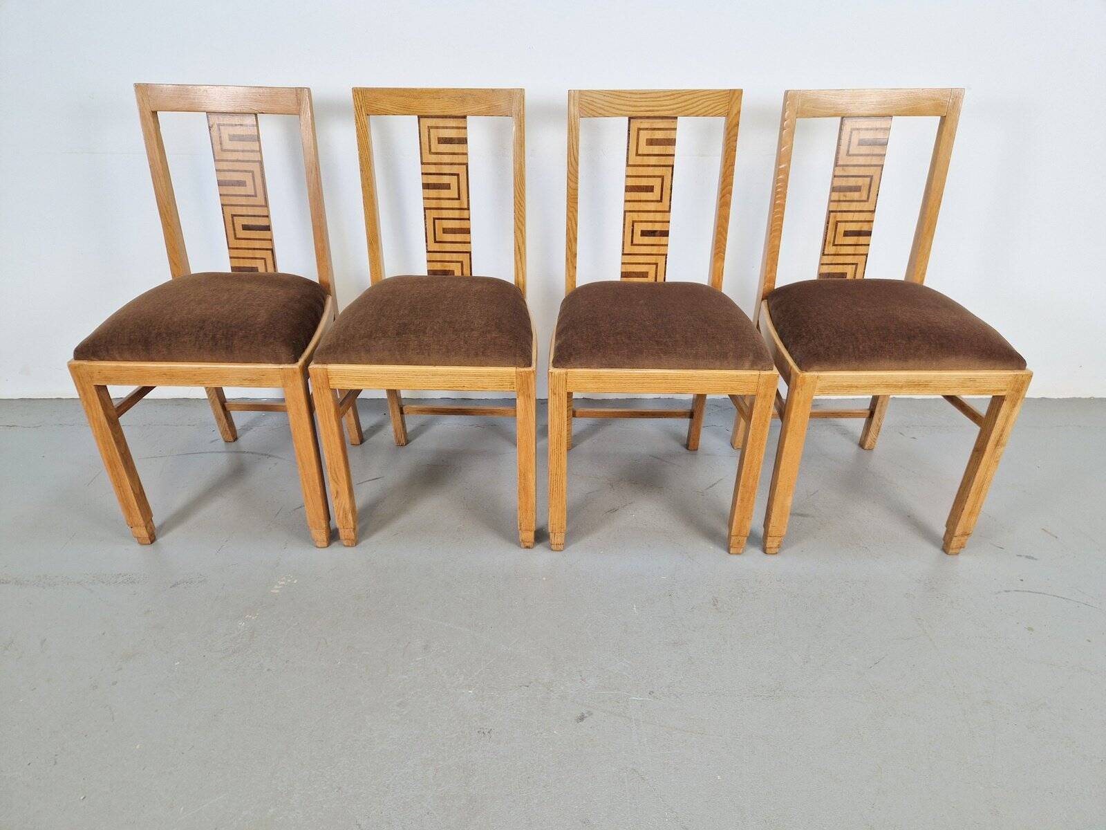 Arts and Crafts Dining Chairs, 1930s, Set of 4