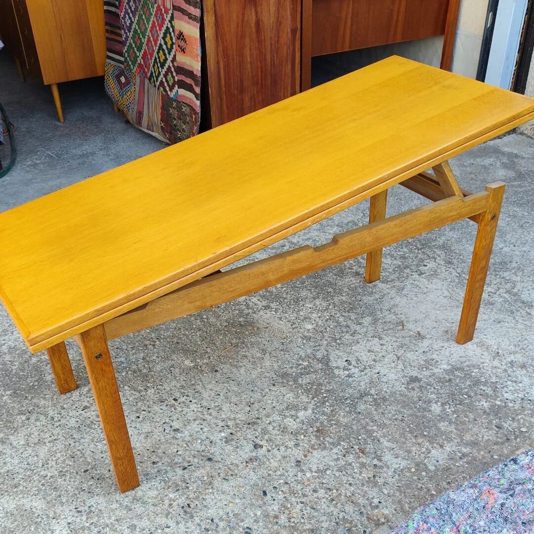 Modular vintage Scandinavian dining table in oak, 1970s.