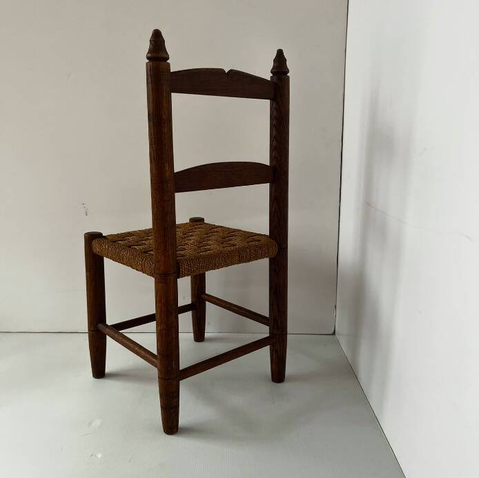 Child's chair made of wood and rope
