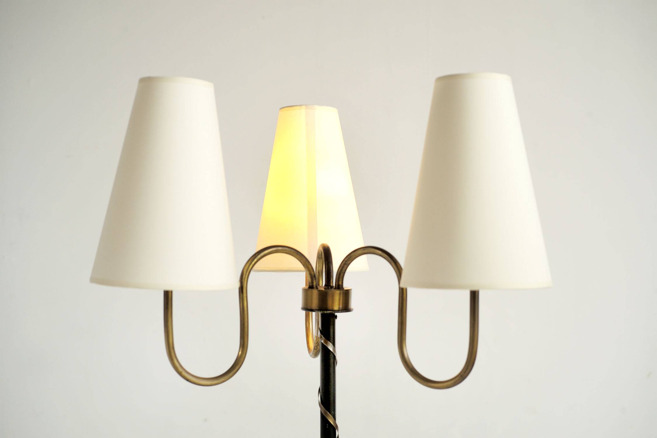 Three-light floor lamp, France 1950
