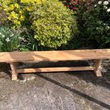 Solid wood bench