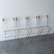 4 chaises pliantes « les invisibles » pour Marais international 1970