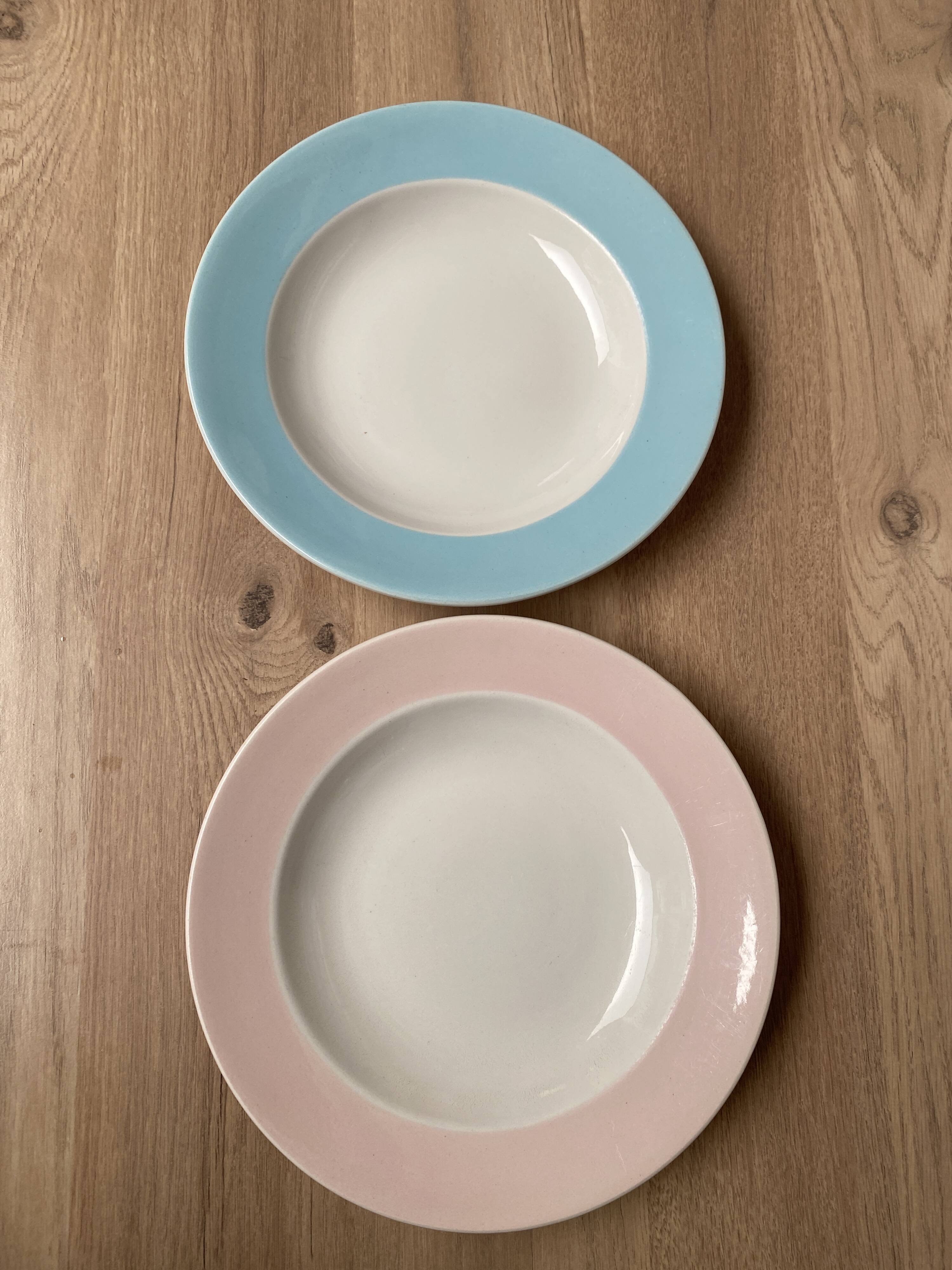 Set de 2 assiettes creuses Boch frères la louvière