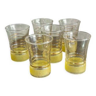 6 old granite glasses - 1950