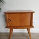 Vintage bedside table, varnish, compass legs, vintage 50s