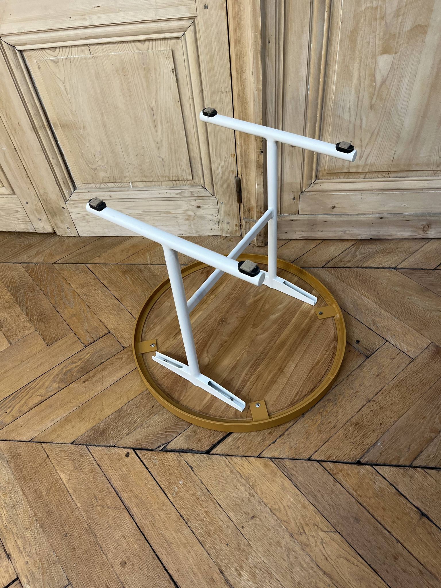 Kobi chair pair by alias + boma side table by kettal