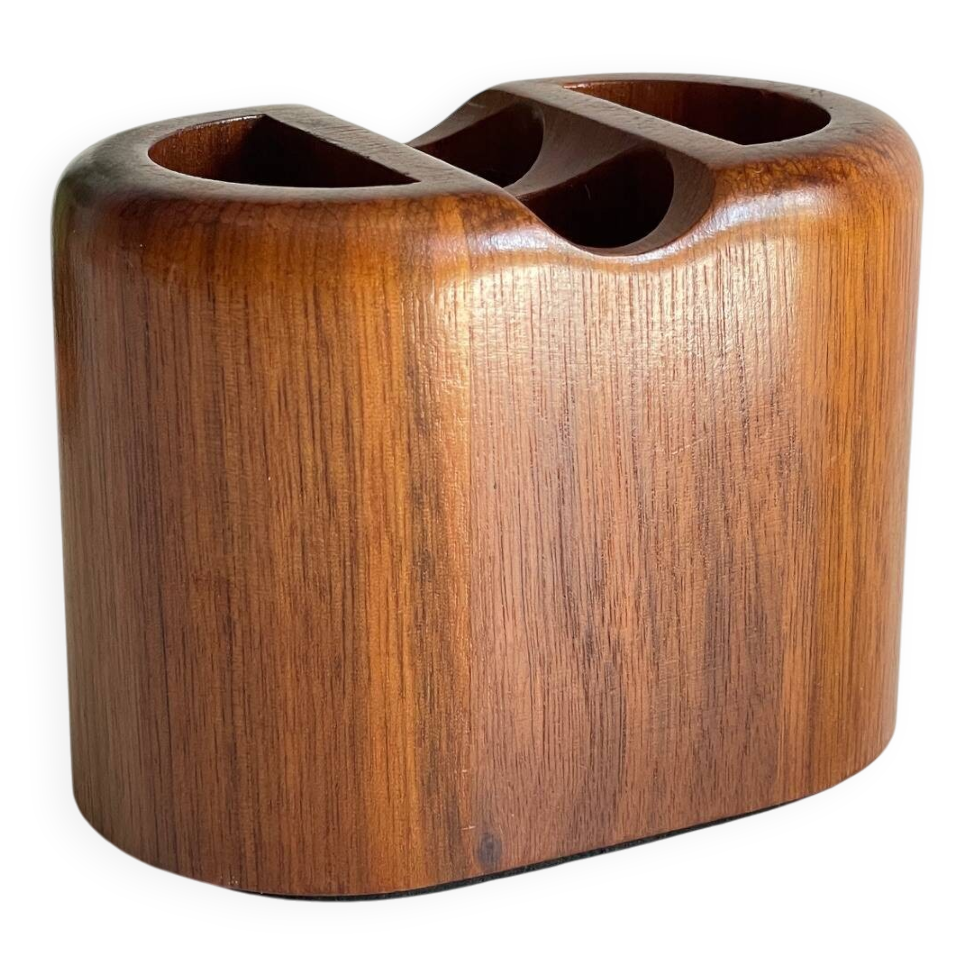 Vintage Teak Pencil Holder