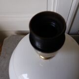 White porcelain lamp in potiche shape